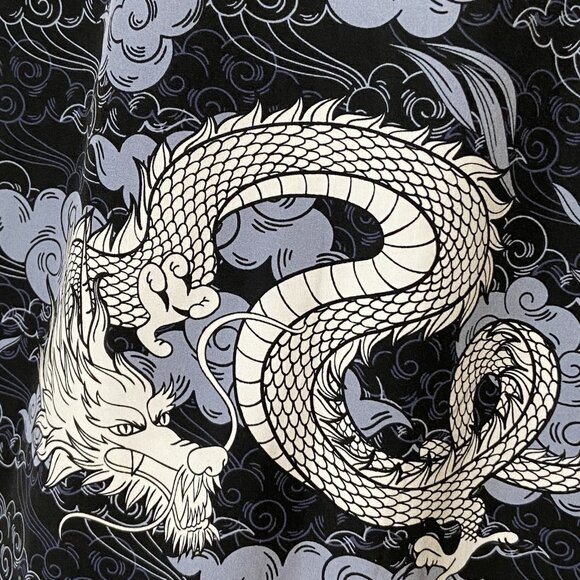 Fresh Prints of Tokyo Shirt Mens Dragon Sz M Drill Clothing AOP Button Up - Picture 10 of 15